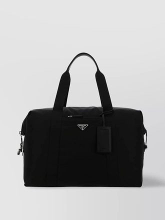 Prada nylon travel bag with detachable key ring