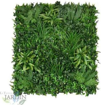 No Brand No Brand - Jardin Vertical Salvaje 100x100 Cm Planta Artificial Decoraci&oacute;n Pared Interior Exterior Jardines Verticales