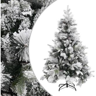 vidaXL &Aacute;rbol De Navidad Con Nieve Flocada Y Pi&ntilde;as Pvc Y Pe 150 Cm Vidaxl