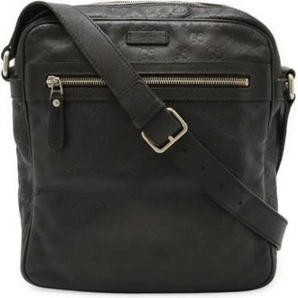 Gucci Pre-owned Leather gucci-bags - Dames - Vintage Schoudertas - Zwart - ONE Size - Leer - Vintage