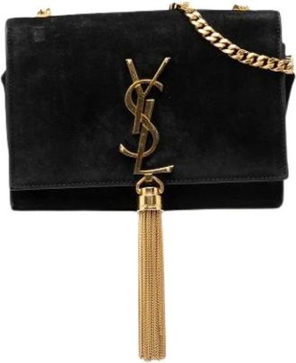 Saint Laurent Pre-owned Kate Crossbody Tas - Dames - Vintage Schoudertas - Zwart - ONE Size - Leer - Vintage