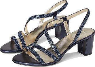 Naturalizer Vanessa 3 Sandals Womens Sandals French Navy Satin : 6.5 W (C), Leather/Satin/Textile