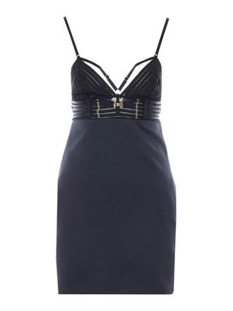 Elisabetta Franchi Twinset Black Short Dress