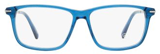 Moncler ML5205 Rectangular Metal-Accented Eyeglasses - Blue