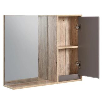 HOMCOM HOMCOM MDF Wall Mounted Bathroom Cabinet w/ Mirror - Home Living | TJ Hughes