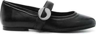 Coperni Zwarte Ballerina Schoenen voor Vrouwen - Dames - Ballerinas - Zwart - 39 EU - Leer - Schoenen