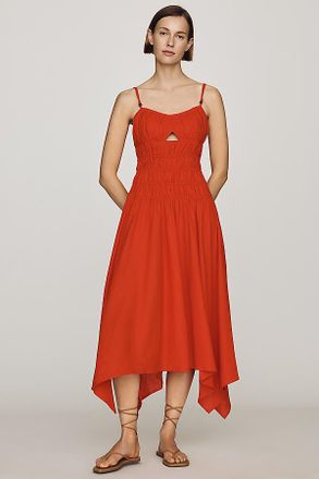 Avec Les Filles Shirred Dress