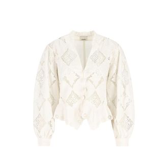 Isabel Marant Nina Ruffled V-neck Blouse