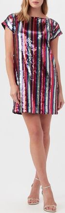 Trina Turk Breene Striped Sequin Dress in Multi at Nordstrom, Size 14