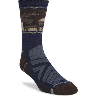 Smartwool Hike Light Cushion Crew Socks in Deep Navy at Nordstrom, Size X-Large