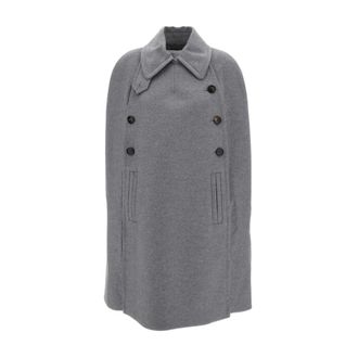 7 For All Mankind Mantella Doppiopetto in Lana - - Jackets - Donna - Grigio - S