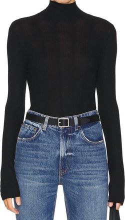 Nation Ltd Rene Turtleneck Top In Jet Black