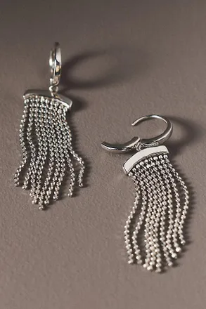 Nadri Sunny Fringe Huggie Hoop Earrings