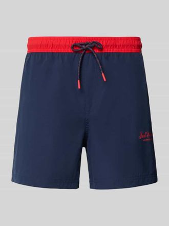 Jack & Jones Badeshorts mit Ges&auml;&szlig;tasche Modell MAUI in Marine, Gr&ouml;&szlig;e XXL