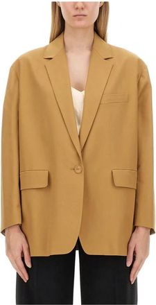 Max Mara Monica Blazer - Dames - Blazers - Beige - S - Katoen - Jassen