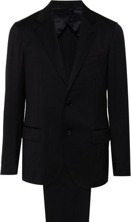 Lardini brooch-detail suit - men - Virgin Wool/Viscose/Cupro - 54 - Blue