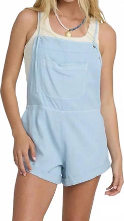 Billabong Wild Pursuit Yarn-Dyed Overalls In Washed Chambray