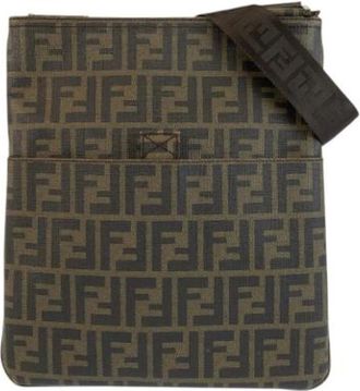 Fendi Pre-owned Cross Body Bags, male, Brown, Size: ONE SIZE Pre-owned Vintage Pochette Shoulder Bag