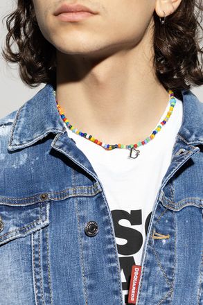 Dsquared2 Necklace With Logo, Mens, Multicolour