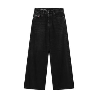 Diesel Straight Jeans, female, Gray, Size: W25 Straight Jeans