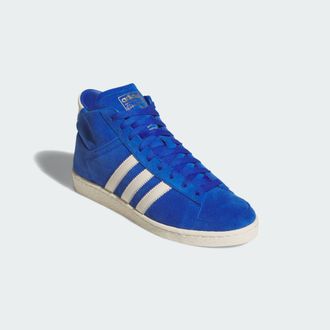adidas Originals Unisex Jabbar High Top Shoes - Medium Blue Leather - Size UK 4.5