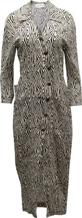Nanushka Capri Zebra-print Midi Dress In Animal Print Viscose