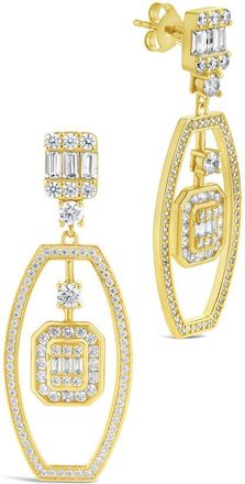 Sterling Forever Cz Kendall Drop Earrings