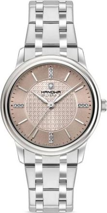 Hanowa Emilia Quartz Crystal Pink Dial Ladies Watch 16-7087.04.014