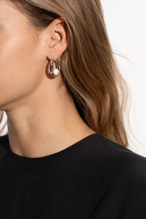 Kate Spade New York Earrings With Glass Pearl, Womens, Silver