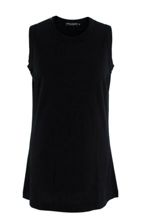 Dolce & Gabbana Black Cotton Jersey Vest Size S