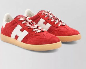 Hogan low top sneakers contrast heel tab