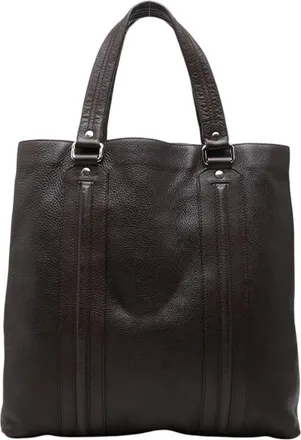 Gucci Brown Leather Tote Bag (Pre-Owned)