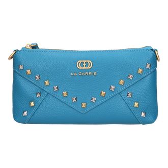 La Carrie Frivole Leren Tas - Dames - Schoudertassen - Blauw - ONE Size - Leer - Tassen