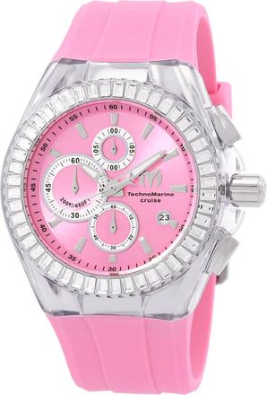 Technomarine Cruise Chronograph Quartz Crystal Pink Dial Mens Watch TM-121151