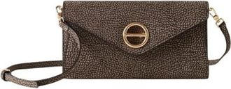 Borbonese Mini Bag Portacarte - Dames - Schoudertassen - Bruin - ONE Size - Leer - Tassen