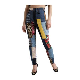 Dolce & Gabbana Grace Skinny Denim Jeans - Dames - Jeans - Veelkleurig - Maat: XS Denim