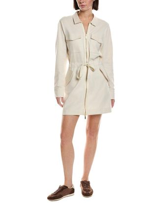 Grey State Front Zip Shirtdress