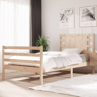 Berkfield Home Bed Frame Solid Wood Pine 90x190 cm Single in Brown