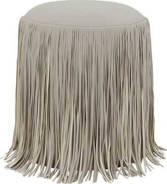 TOV Furniture Tov Furniture Shag Me Performance Vegan Leather Ottoman