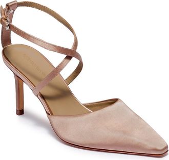 Bernardo Yazmin Pointed Toe Pump in Mocha Satin at Nordstrom Rack, Size 8.5