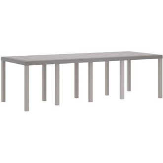 vidaXL Vidaxl - Mesa De Jard&iacute;n Gris Claro 250 X 100 X 73 Cm Rat&aacute;n Sint&eacute;tico