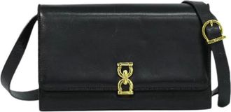Ferragamo Pre-owned Cross Body Bags, female, Black, Size: ONE SIZE Pre-owned Gancini Shoulder Bag