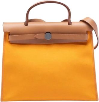 Herm&egrave;s Pre-owned Handbags, female, Orange, Size: ONE SIZE Pre-owned Herbag Zip 31