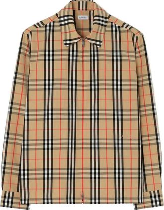 Burberry Check Cotton Linen Overshirt