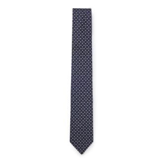 BOSS Jacquard-pattern tie in a silk blend