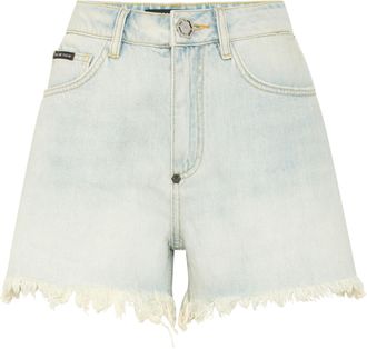 Philipp Plein Denim Shorts Logo