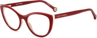 Carolina Herrera Womens 53 mm Burgundy Beige Eyeglasses