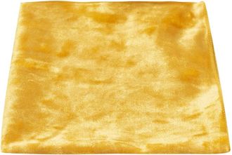 King & Priory Luxury Gold Crushed Velvet Pocket Square, Handkerchief