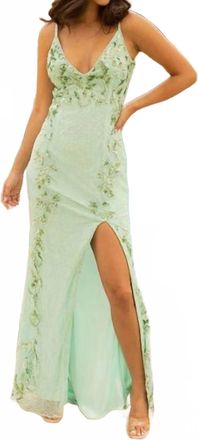 Primavera Couture Long Dress In Mint