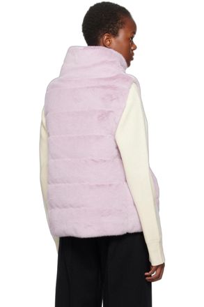Herno Faux Fur Puffer Vest - Pink